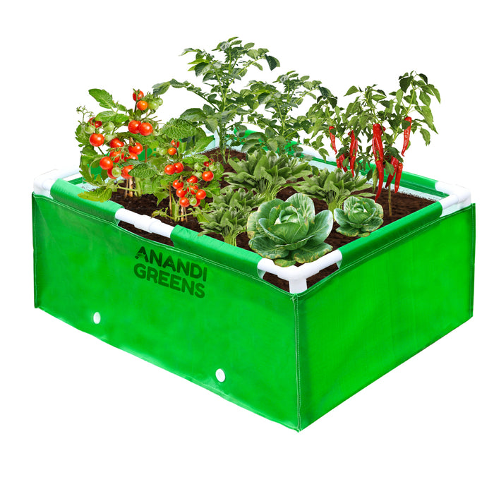 HDPE-Rectangular-Grow-Bag-3x2x1- Fit -360-GSM-with-Upvc-Support-Frame