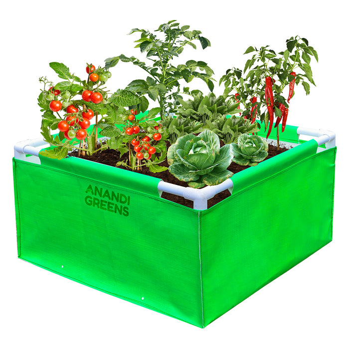 HDPE-Rectangular-Grow-Bag -2x2x1 ft-360-GSM-with-PVC-pipe-Support