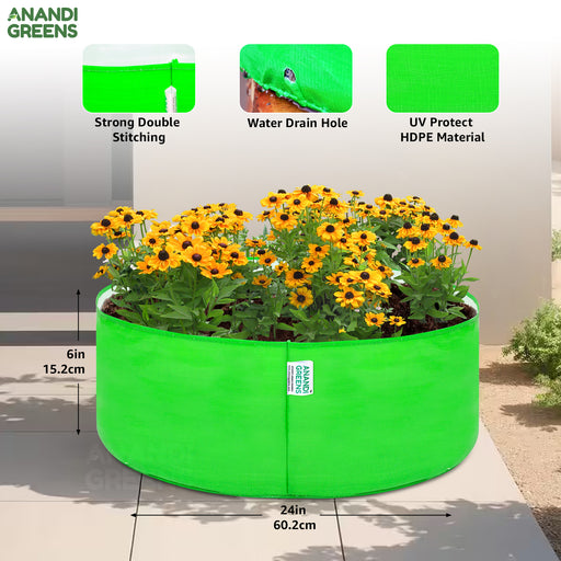 HDPE Circular Grow Bag 24x6 Inch