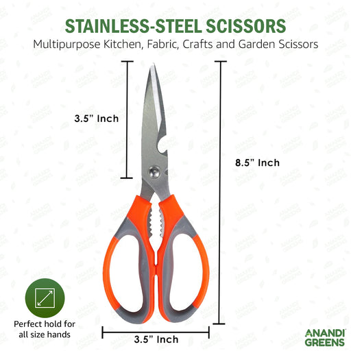 Gardening-Scissors- Sharp Stainless-Steel-Blades