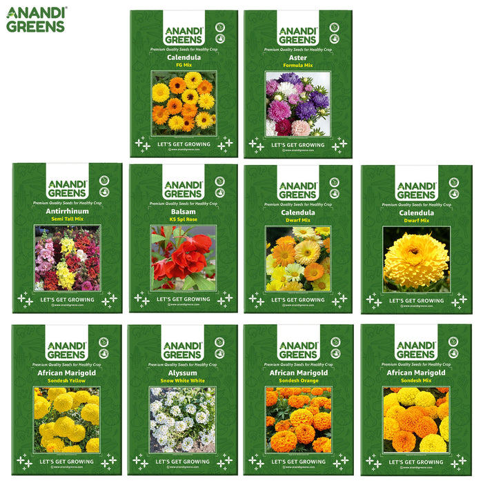 Flower-Seeds-Bundle-Pack-1 – 10 -arieties-Combo