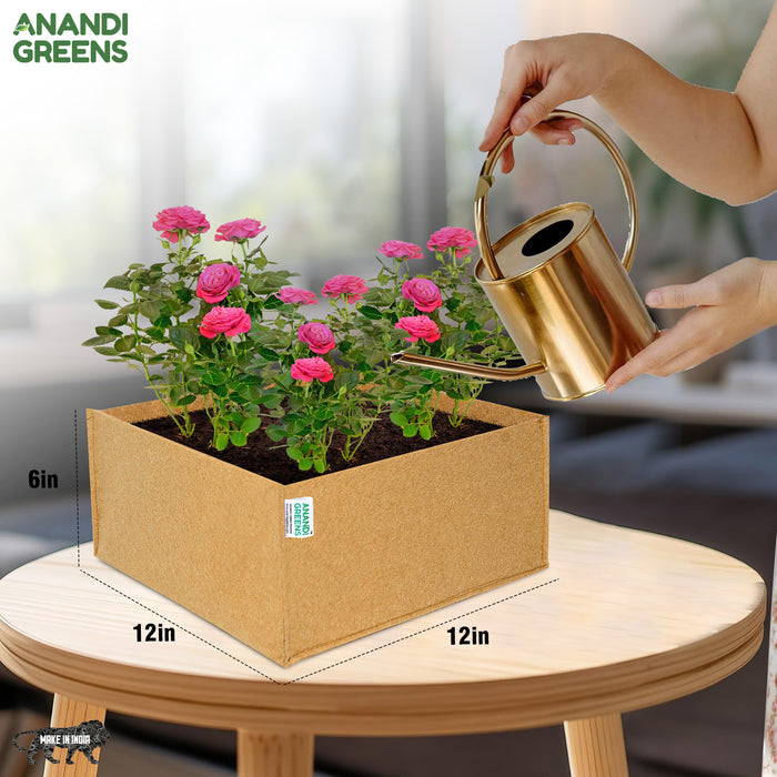 Geo-Fabric-Plant-Grow-Bag-400-GSM -12X12X6-Inch