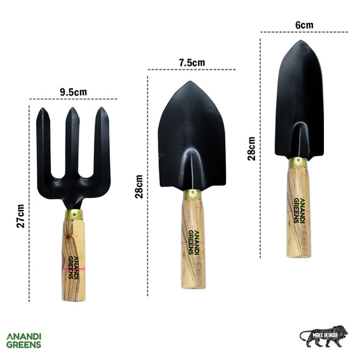 Premium-Quality-Gardan-Trowel- Tools-Set-5-Pcs-With-Wooden-Handle