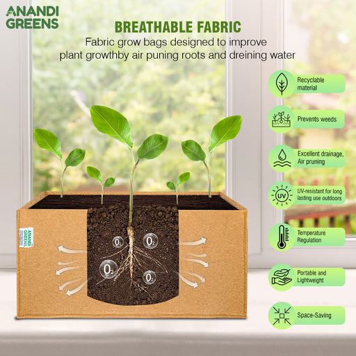 Geo-Fabric-Rectangular-Plant-Grow-Bag-400-GSM-16x9x9-Inch