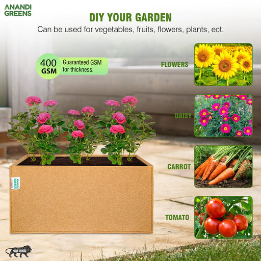 Geo-Fabric-Rectangular-Plant-Grow-Bag-400-GSM-16x9x9-Inch