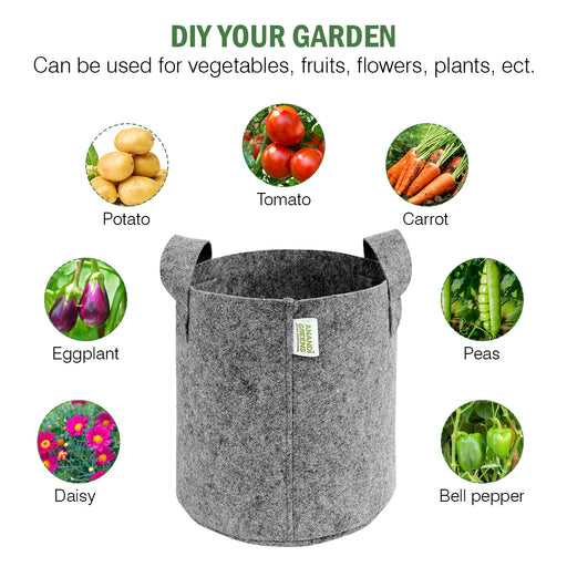 Geo Fabric Plant Grow Bag 10x10 Inch