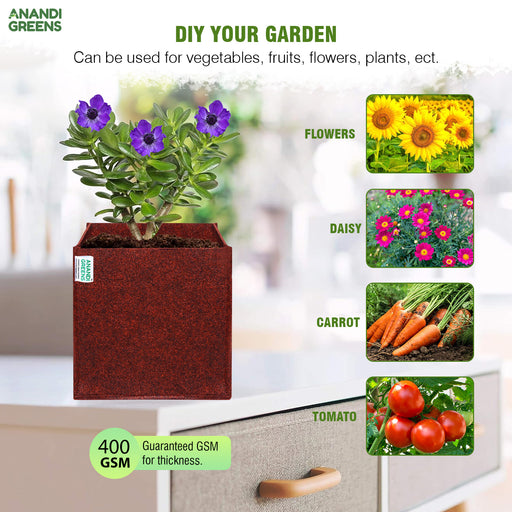 Geo-Fabric-Plant-Grow-Bag-400-GSM-Rectangular-10X10X10-Inch