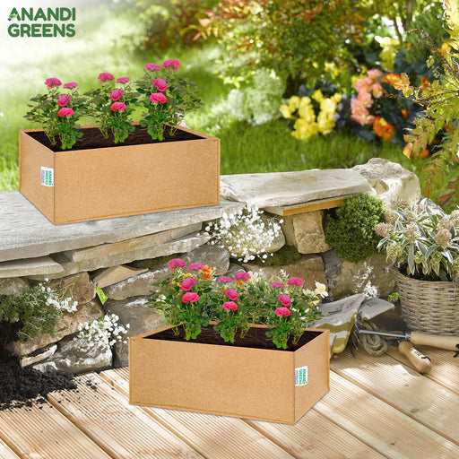 Geo-Fabric-Rectangular-Plant-Grow-Bag-400-GSM-20x8x8-Inch
