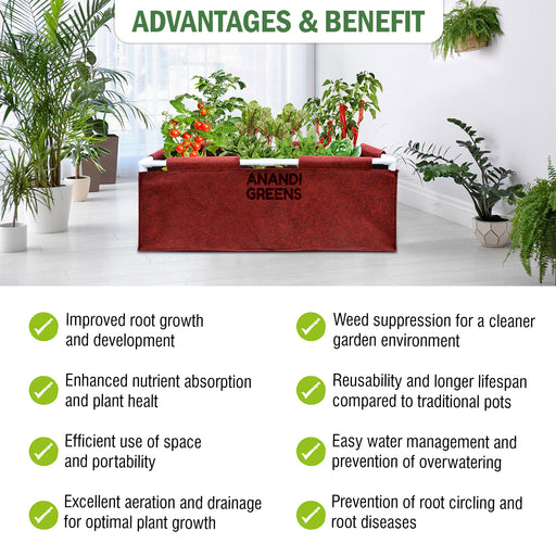 Geo-Fabric-Rectangular-Grow-Bag-3x1.5x1ft-400-GSM-with-Upvc-pipe-Support-Frame