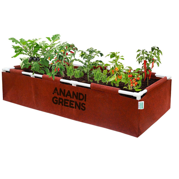Geo Fabric Rectangular Grow Bag 6x2x1ft