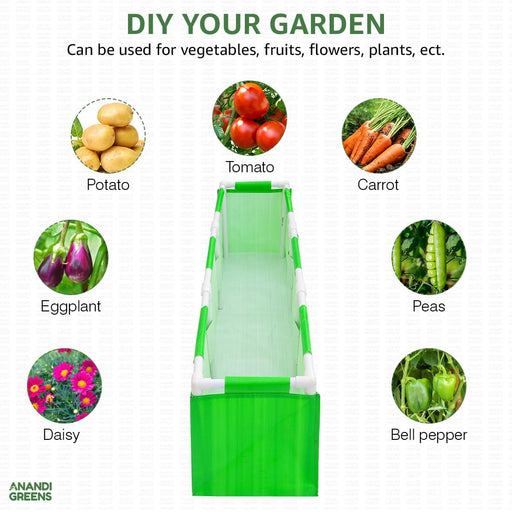 HDPE-Rectangular-Grow-Bag-5x1x1 Ft-360-GSM-with-UPVC-Frame