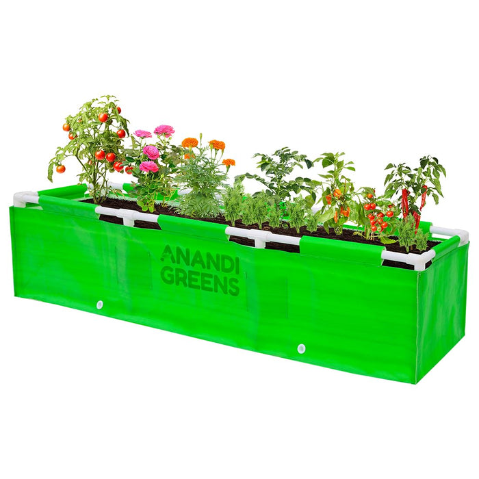 HDPE-Rectangular-Grow-Bag-5x1x1 Ft-360-GSM-with-UPVC-Frame