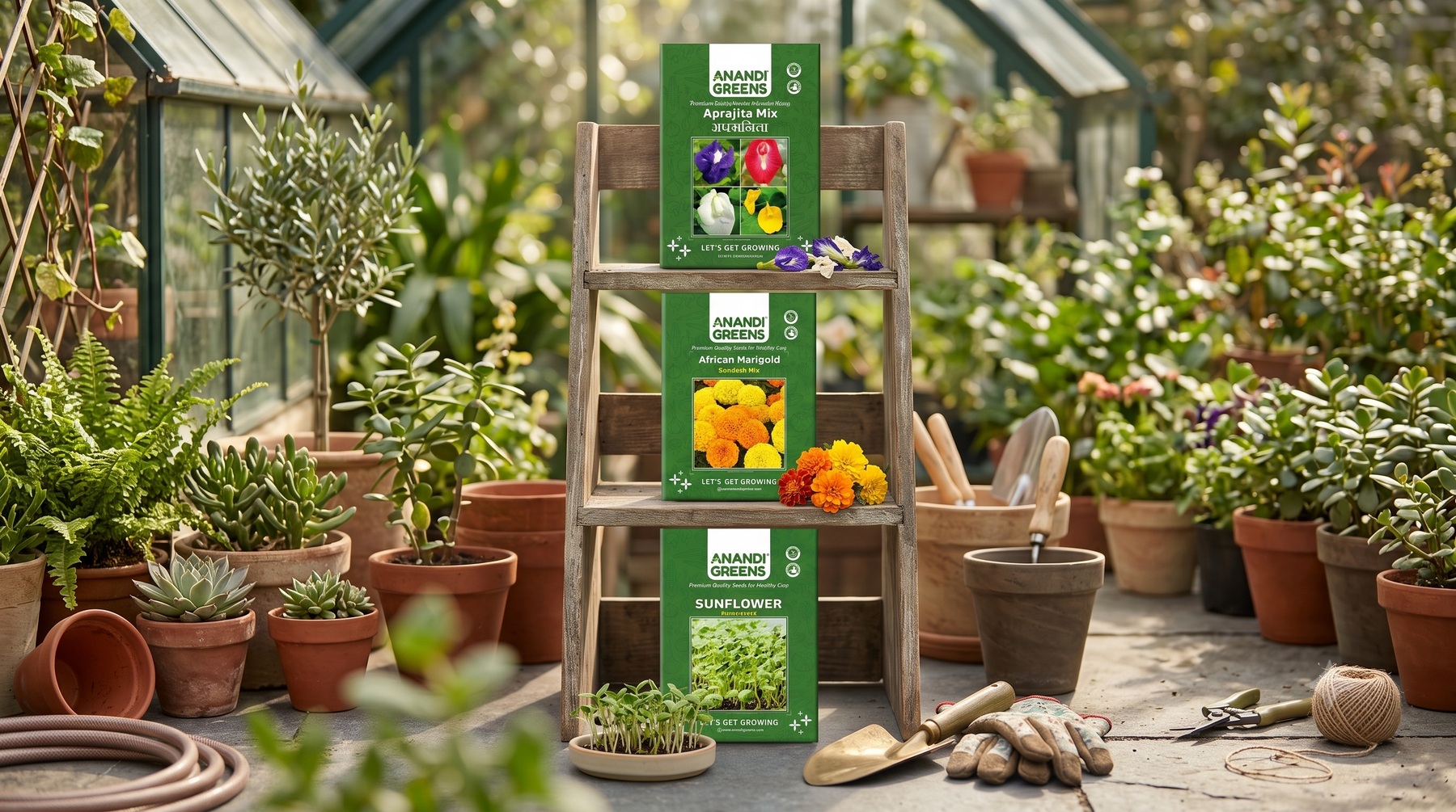 Colourful flower seed packets arranged for buying flower seeds online guide
