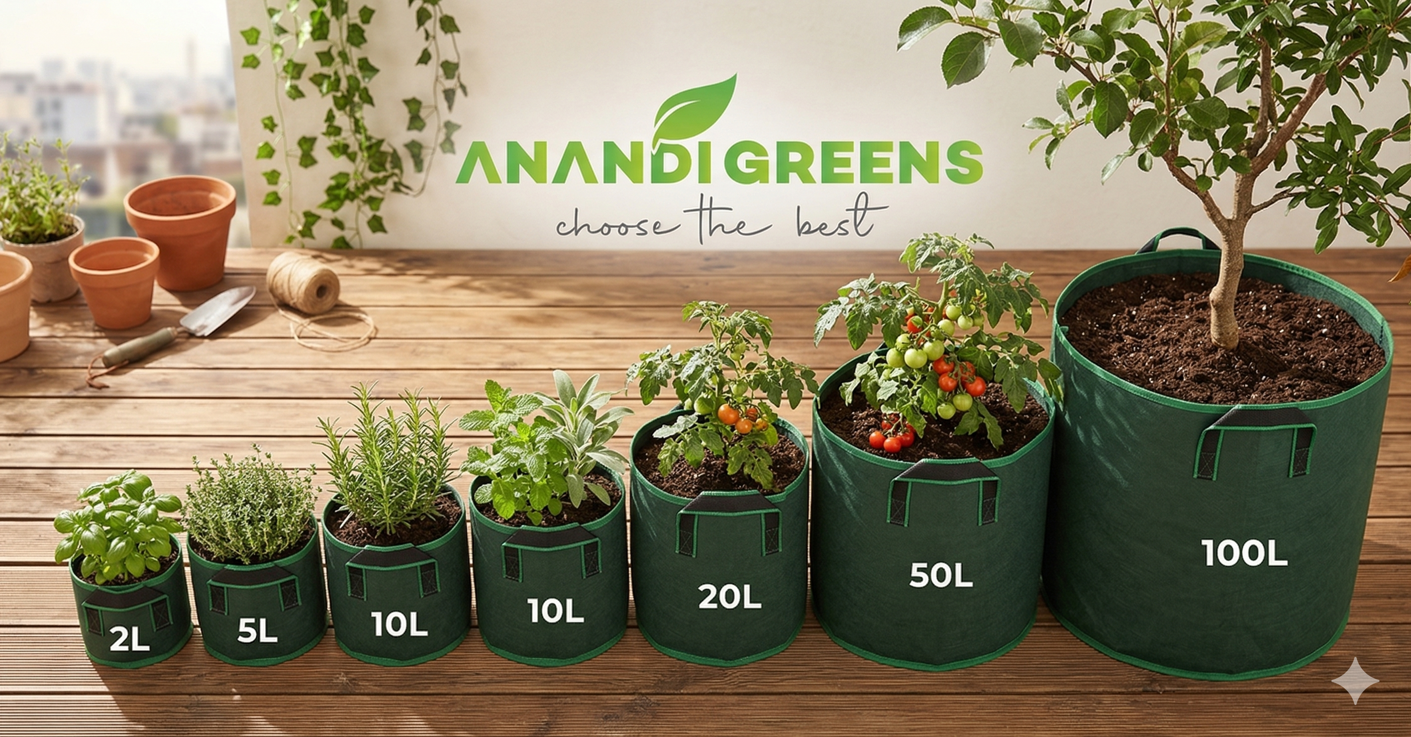 How to Choose the Right Grow Bag Size for Every Plant — Anandi Green's