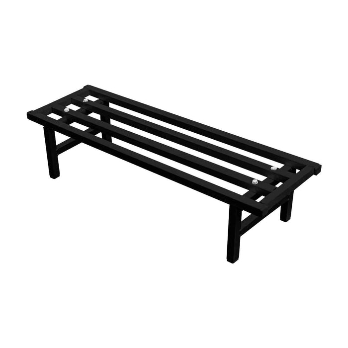 White metal rectangular plant stand for pots and planters