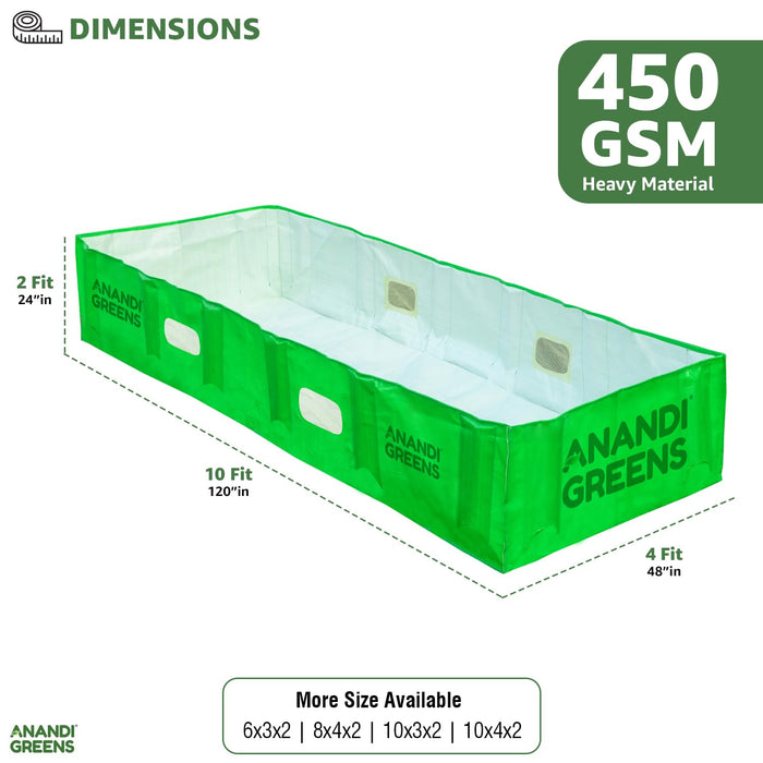 10X4X1 Vermicompost Bed