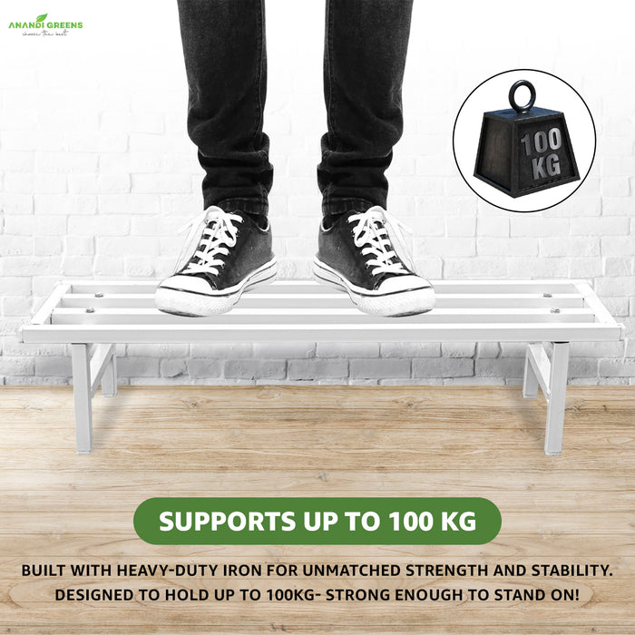 Rectangular Black Metal Plant Stand