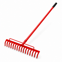 12-Teeth Garden Rake for Weeding Soil Leveling & Cleaning