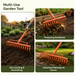 12 Teeth Garden Rake for Weeding Soil Leveling & Cleaning