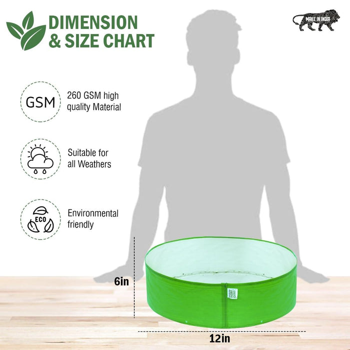 HDPE Circular Grow Bag 12x6 Inch | 260 GSM | UV Protected