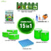 15-in-1 Kitchen Gardening Starter Kit with Grow Bags Vegetable Seeds & tools