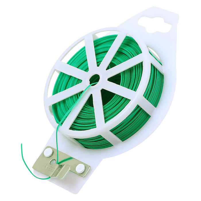 Premium Quality Plastic Twist Tie Wire Spool with Cutter for Garden