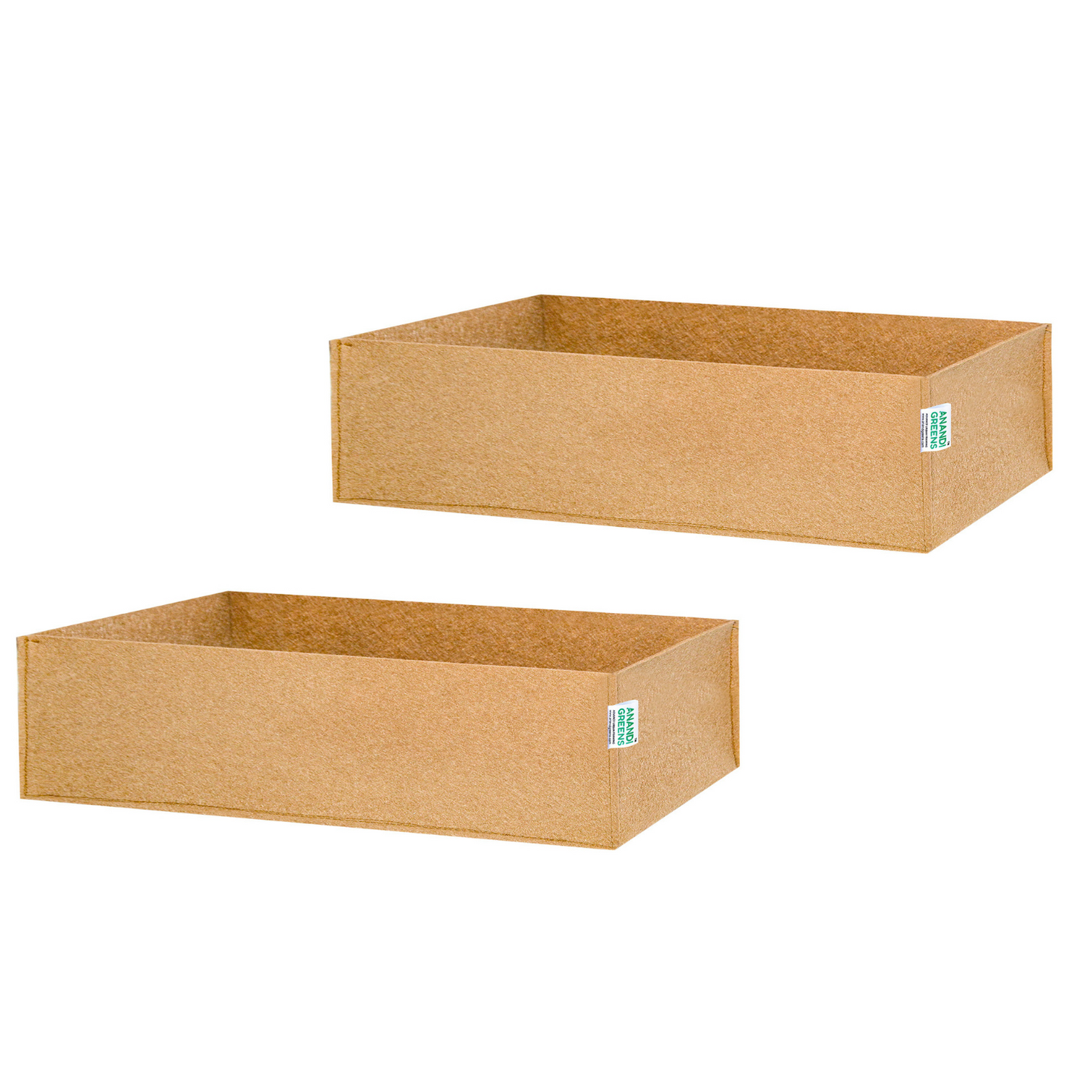 Geo Fabric Rectangular Grow Bag 24x9x6 Inch | 400 GSM — Anandi Green's