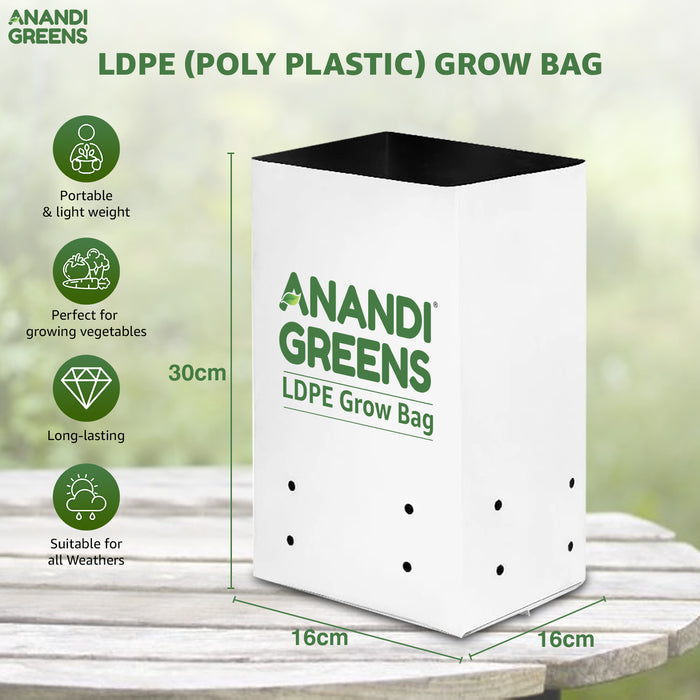 LDPE Double layer Grow Bag 20x20x35 cm UV Protected