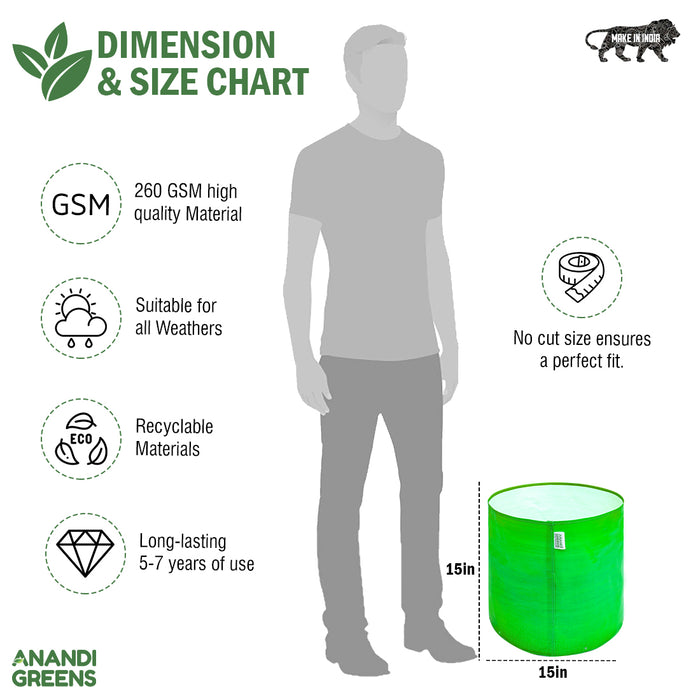 Grow Bag Size Chart