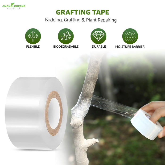 Plant-Grafting-Tape-being-used-with -product-features-displayed.