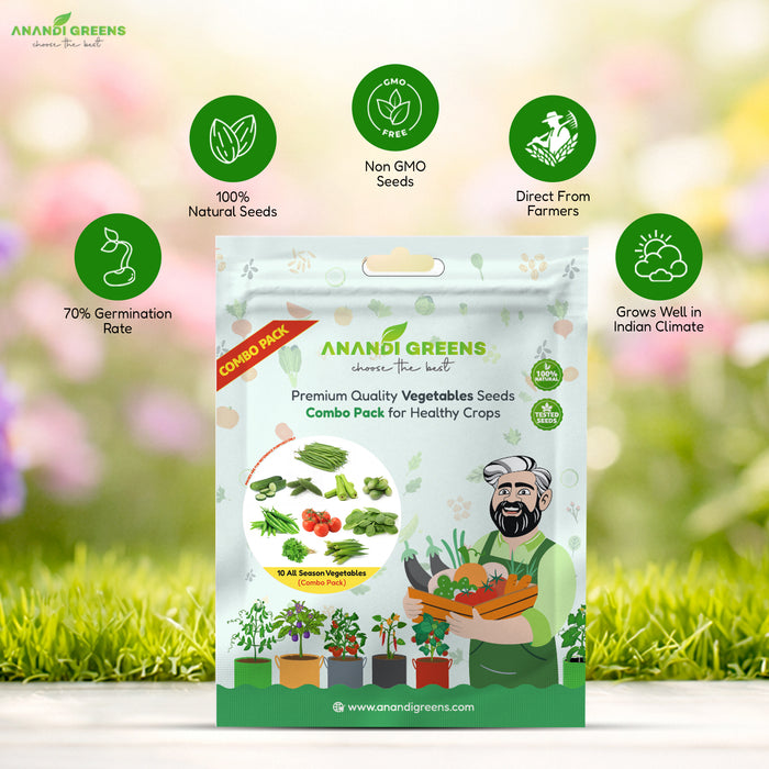 10 All Season Vegetable Seeds Kit (10 सब्जियों के बीज किट)