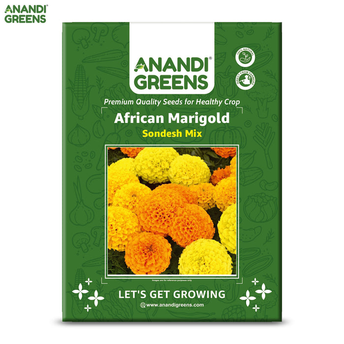 namdhari marigold seeds African Marigold (Sondesh Mix) – Seeds — Anandi Green's