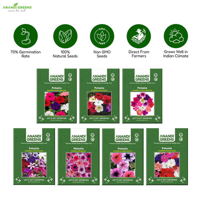 7- Variety Petunia Seeds Combo Pack