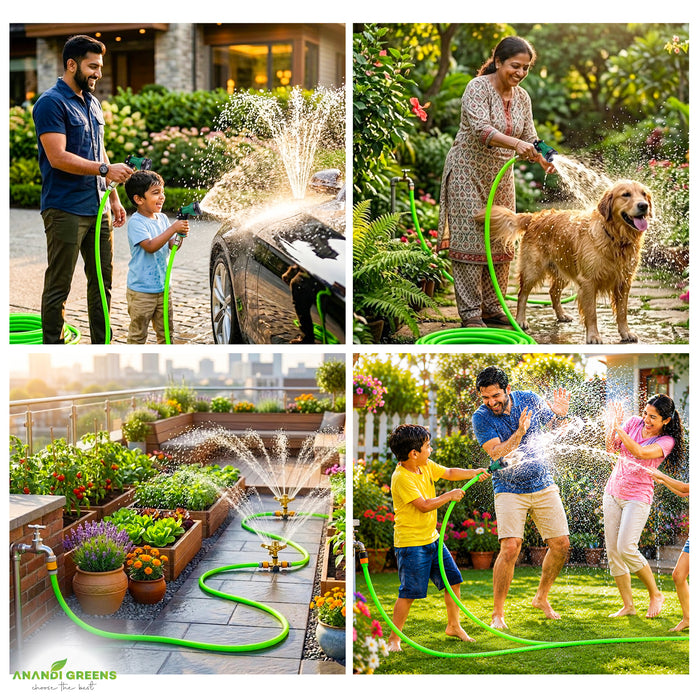 Garden Water Hose Pipe with Nozzle Spray
