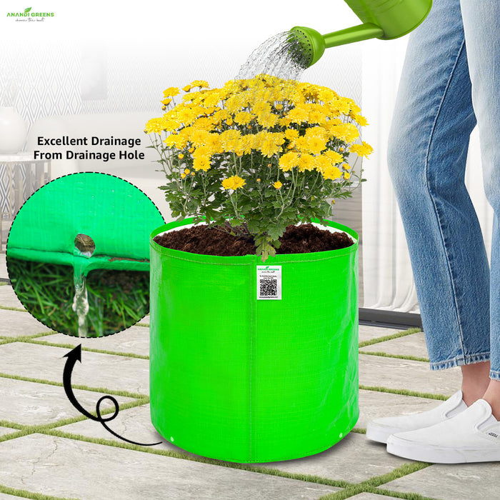 HDPE Circular Grow Bag 15x15 Inch | 260 GSM