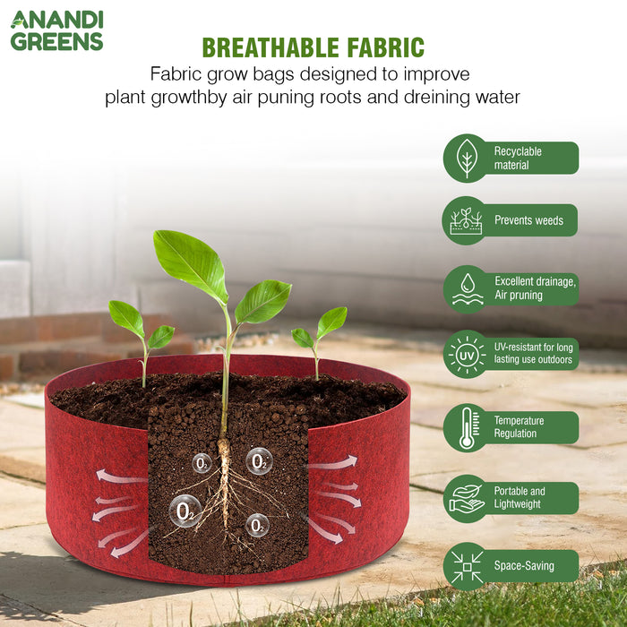 Geo Fabric Plant Grow Bag 24x9 Inch | 400 GSM