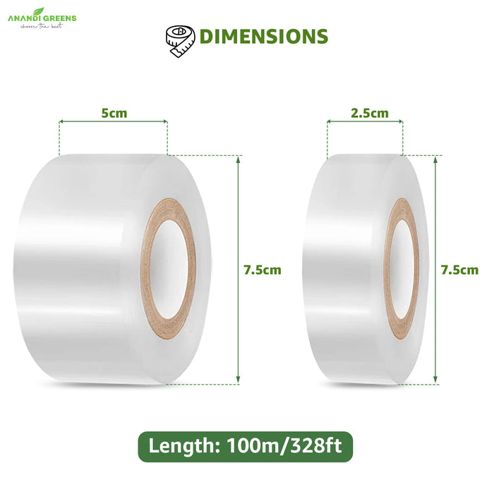 Plant-Grafting-Tape-of-white-tape-with-dimensions and-length