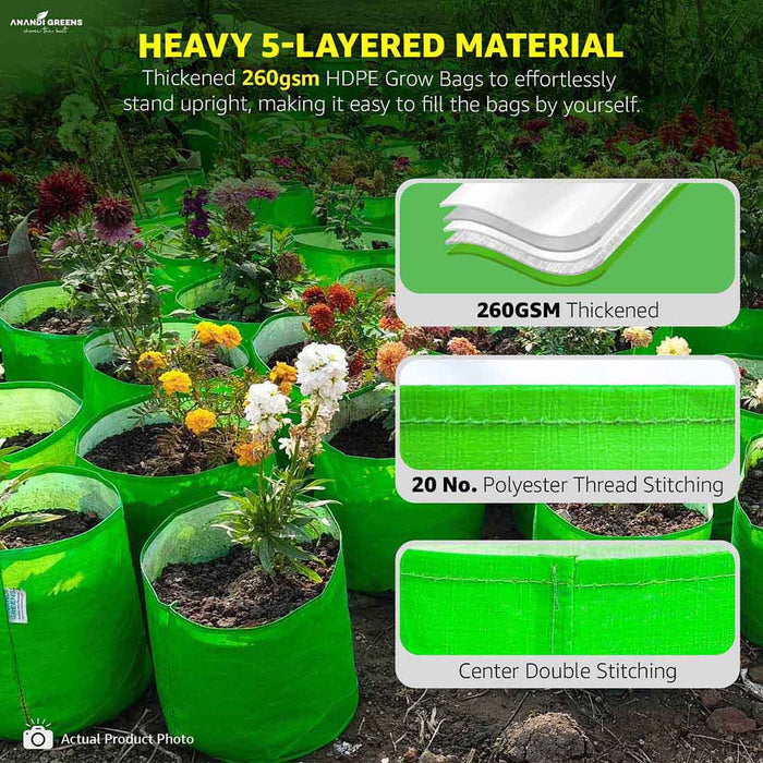 HDPE Circular Grow Bag 9x12 Inch | 260 GSM