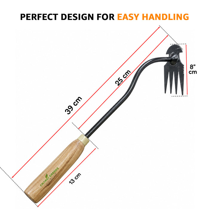 4-Claw Hand Weeder Tool Perfect Design for easy handling dimesnions 