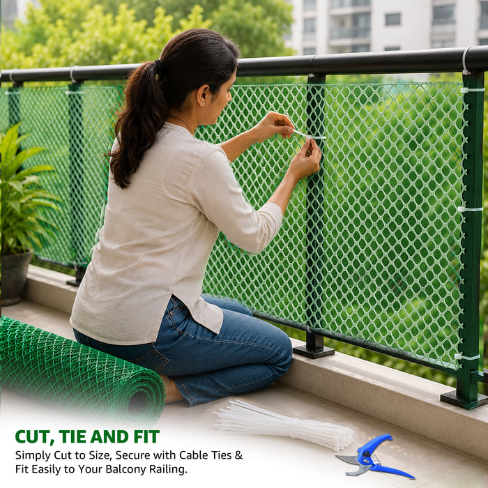450 GSM RP HDPE Garden Fencing Net. Cut, Tie & Fit