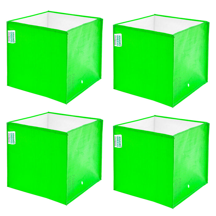 HDPE Plant Grow Bag 260 GSM Square Shaped  12X12X12 Inch Pack of 4