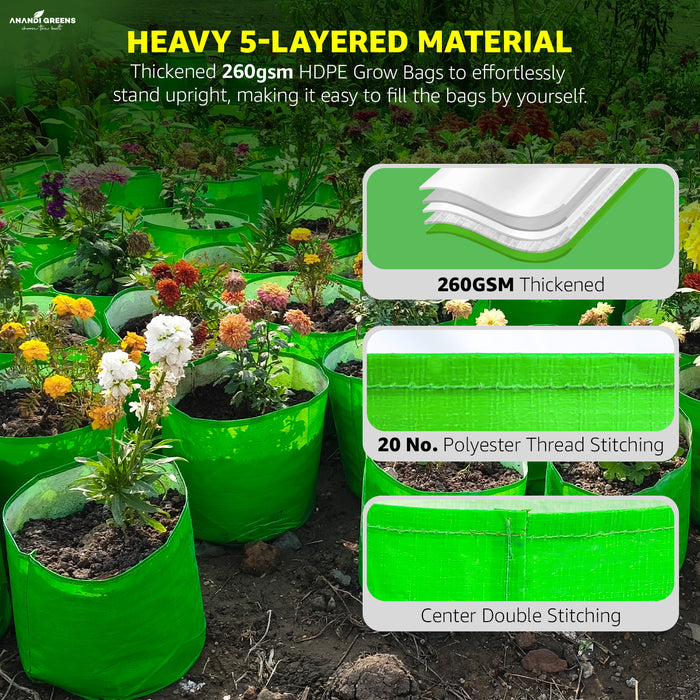 HDPE Circular Grow Bag 6x6 Inch | 260 GSM