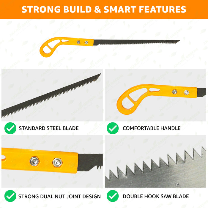 Fixed Blade Pruning Saw (Yellow Handle)