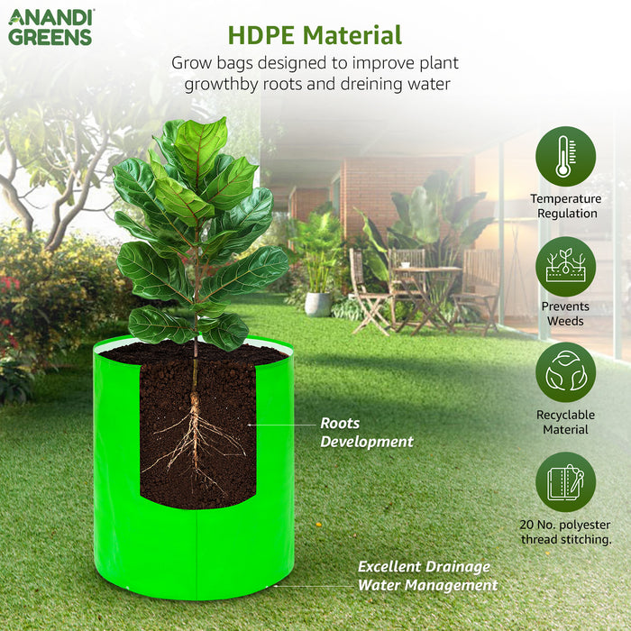 HDPE Circular Grow Bag 18x24 Inch | 260 GSM | UV Protected