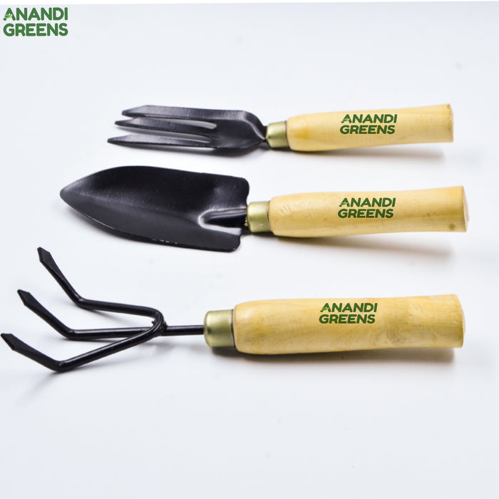 Premium Quality Mini Gardening Tools Set - 3 Pcs - Durable Metal Heads