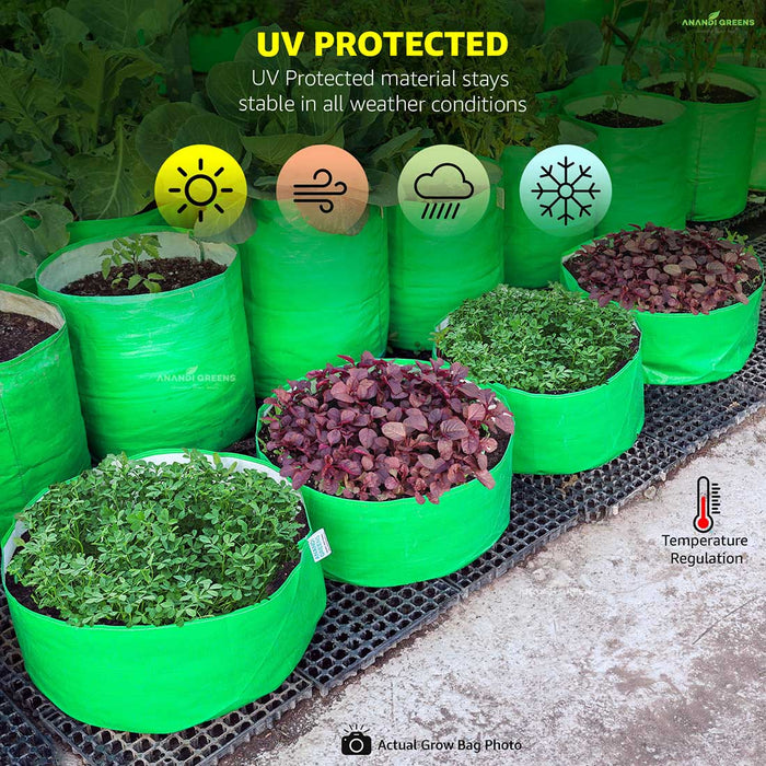 Anandi Greens grow Bags are UV-protected material stays stable in all weather conditions
