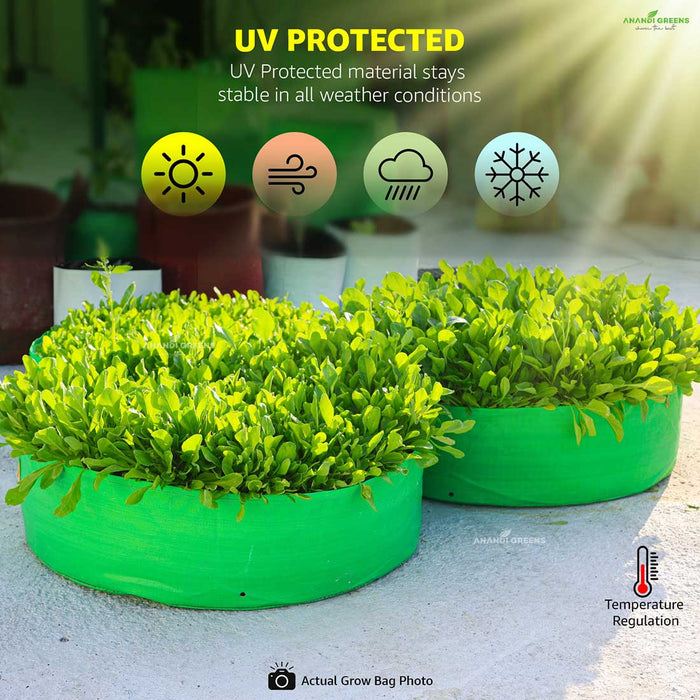 Anandi Greens grow Bags are UV-protected material stays stable in all weather conditions