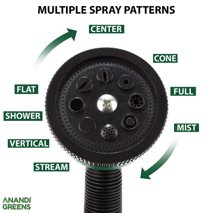 Premium Quality 8 Pattern High Pressure Garden Hose Nozzle Water Spray