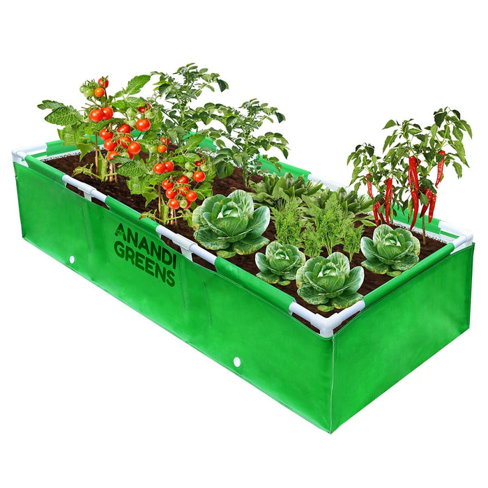 HDPE Rectangular Grow Bag | 5x2x1.5 Ft | 360 GSM with UPVC Frame