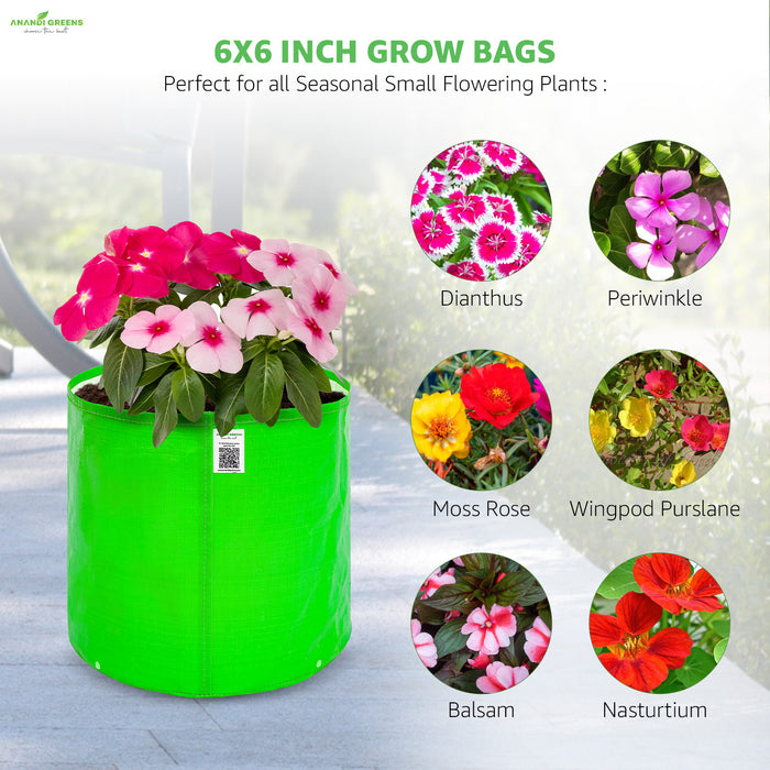 HDPE Circular Grow Bag 6x6 Inch | 260 GSM
